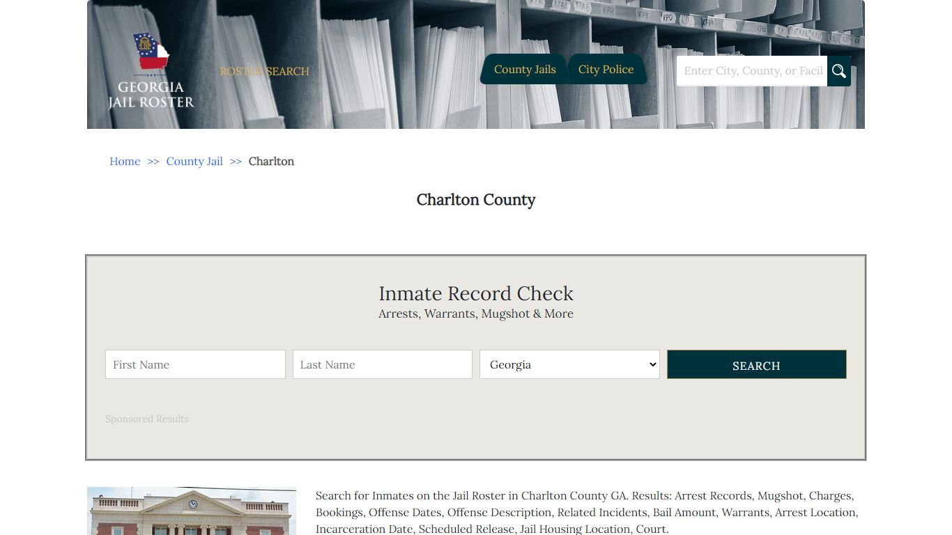 Charlton County - Georgia Jail Inmate Search